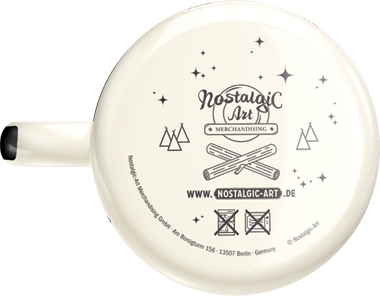 Emaille-Becher Nostalgic Art Retro "Outdoor & Activities -Enjoy Where You Are Now" (360ml)