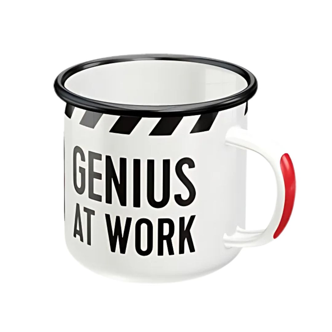 Emaille-Becher Nostalgic Art Retro "Genius at Work" (360ml) 