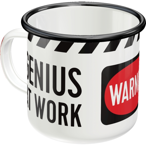 Emaille-Becher Nostalgic Art Retro "Genius at Work" (360ml) 