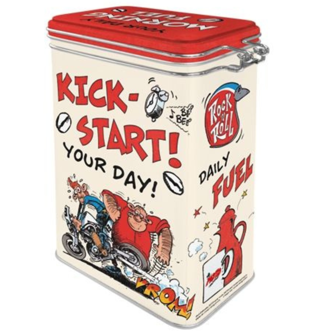 Nostalgic-Art Retro Kaffeedose, MOTOmania – Kick-Start Your Day! – (1,3l)
